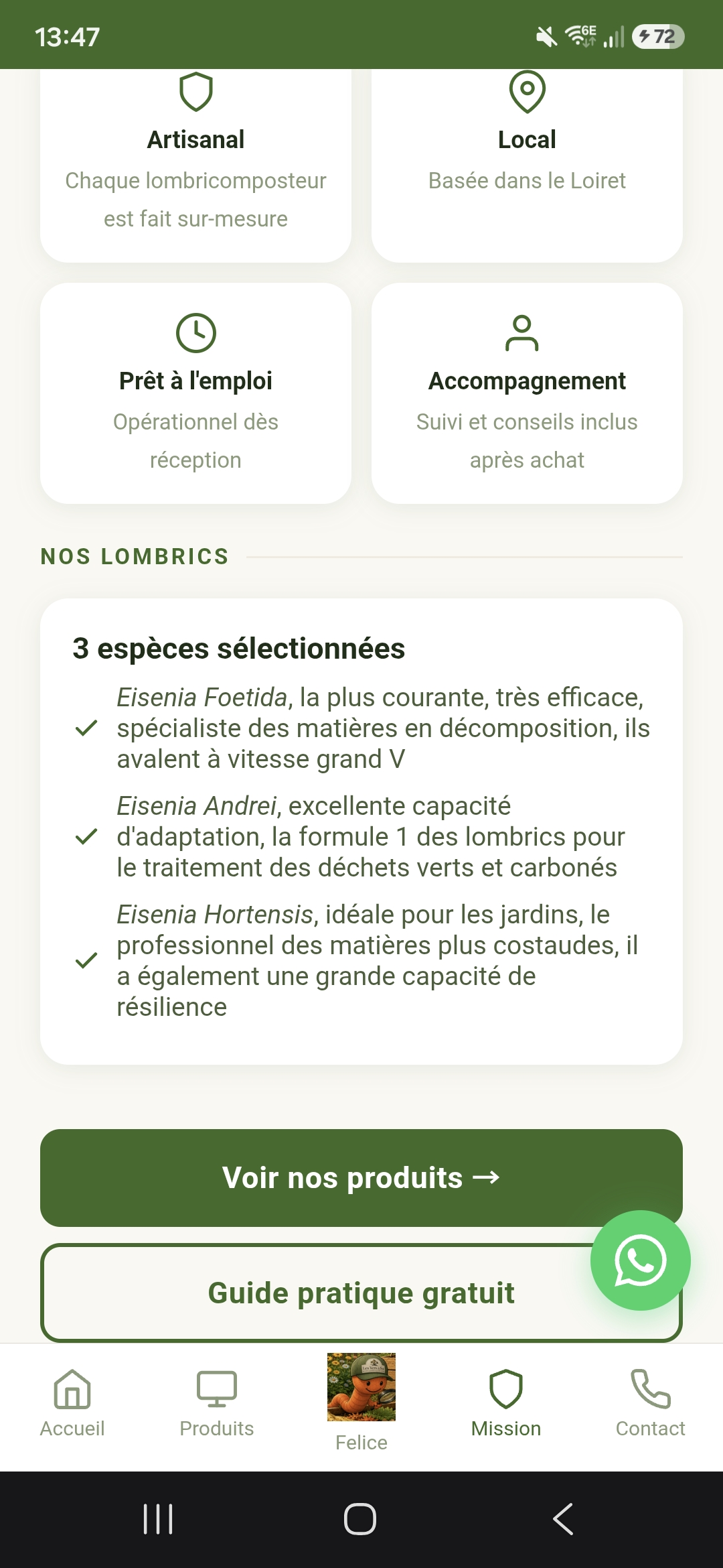 Application ouverte depuis l'écran d'accueil