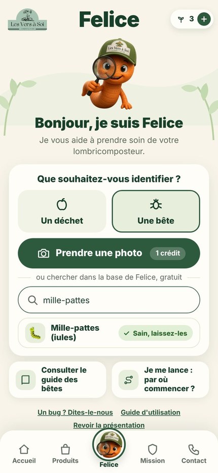Recherche « mille-pattes » en mode bête : Sain, laissez-les