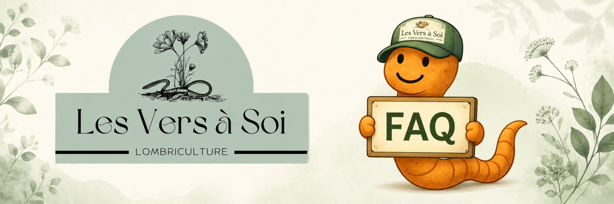 FAQ lombricompostage Les Vers à Soi avec mascotte Felice
